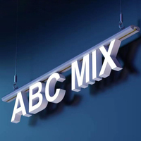 Enseignes publicitaires à LED personnalisées Logo d'extérieur Alphabet lumineux Lettres magnétiques en acrylique pour enseignes publicitaires polyvalentes