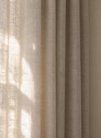 Tissu tissé style lin 7% laine 93% polyester 390 GSM, résistant aux plis, textile uni pour rideaux, oreillers, nappes