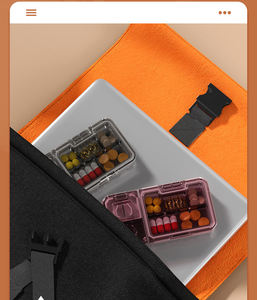 Boîte à pilules portable de haute qualité 3 en 1 pour les voyages, coupe et distribution de pilules, boîte à médicaments en plastique étanche à l'humidité - Product Image 2