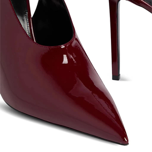 Chaussures à <span class=keywords><strong>Talon</strong></span> Haut Fines Pointues Sexy de Nouvelle Mode de Haute Qualité en Cuir Verni Noir pour Femmes - Product Image 4