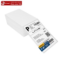 Fanfold anti air 500 1000 lembar 5000 100x150mm Label pengiriman termal nyaman