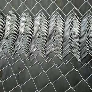 Galvanized Chain Link Fence Diamond <b>Wire</b> <b>Mesh</b> Roll for Farm Animal Fencing <b>Garden</b> Protection - Product Image 1