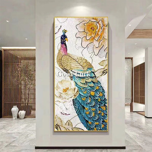 Paon Mosaïque Carrelage Image Motif Conception Verre Mosaïque Carrelage Matériel <span class=keywords><strong>pour</strong></span> Mur Dosseret Mosaïque Murale Art - Product Image 3