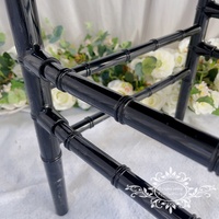 Chaises de salle à manger de mariage Chiavari démissionner noir chaises en plastique de meubles d'événements de banque d'hôtel