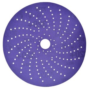 Quantity Mutil-hole Sandpaper Discs Purple Ceramic Aluminum Oxide Sand Paper Hook and Loop Sand Paper Disc for Car <b>Putty</b> - Product Image 1