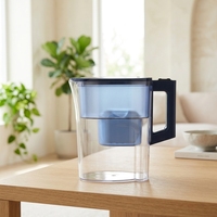 Carafe filtrante à eau certifiée NSF 42, 10 tasses, sans BPA, avec filtre à charbon actif unique, réduit le goût et l'odeur du chlore, inclut