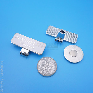 Custom Metal Golf Cap Clip <b>Bright</b> Nickel Magnetic With Logo Design For Adults Sports Fashion Accessory - Product Image 1