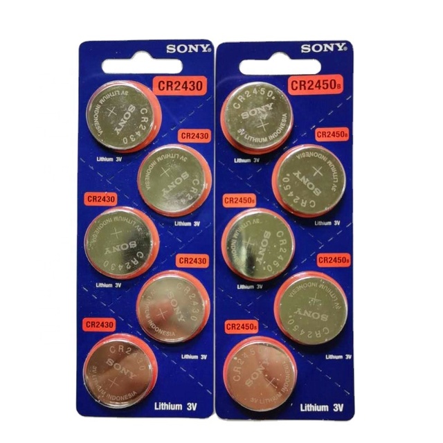 Hot Sale SONY Cr2450 Cr2430 Lithium Button Battery for Electronic Watch 3V for sony