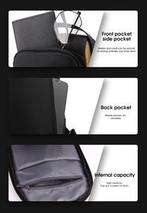 Bolsos de Pecho para Hombre al por Mayor Tipo Bandolera de Hombro Personalizados Cruzados de Mensajero para Hombre con Candado Antirrobo de Cuero Hebei 0.4 - Product Image 3