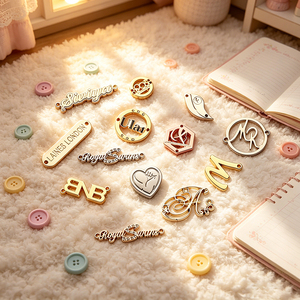 Factory OEM Matte Gold Zinc Alloy Metal <b>Name</b> Plate Engraved Brand Metal <b>Label</b> for Jeans Shoes Backpacks - Product Image 6