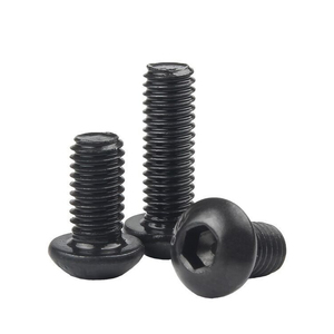 M2 M3 M4 M5 M6 M8 ISO7380 grado 10.9 acciaio ossido nero tondo testa esagonale bulloni viti a bottone - Product Image 5