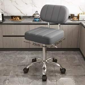 Silla de Peluquería con Respaldo, Altura Ajustable de 35 cm, Bomba Hidráulica, Silla de Barbero para Salón y Uso Doméstico - Product Image 3