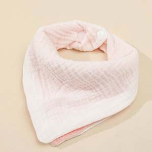 Babero de Algodón de Doble Capa para Bebé, Toalla Triangular con Estampado de Animales, Pañuelo para la Cabeza de Recién Nacido, Cierre de Botón, Lavable para Todas las Estaciones - Product Image 5