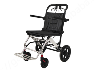 Fauteuil roulant domestique âgé 6 pouces roues avant fauteuils roulants d'avion fauteuil roulant portable en aluminium - Product Image 3