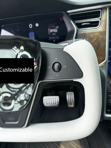 Volante <span class=keywords><strong>de</strong></span> Cuero para Automóvil sin Calefacción para Tesla Model X y Model S 2016-2020, Accesorios Personalizados para Automóvil, Gran Venta - Product Image 6