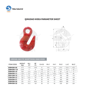 HIDEA 1.12t à 31.5t G80 <span class=keywords><strong>Crochet</strong></span> <span class=keywords><strong>de</strong></span> levage à œil court en acier forgé allié, robuste, pour ajustement <span class=keywords><strong>de</strong></span> la longueur <span class=keywords><strong>de</strong></span> chaîne - Product Image 2