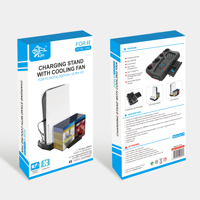 Support vertical de charge avec ventilateur de refroidissement pour PS5 DE/UHD Station de charge pour manette PS5 Accessoires de jeu pour PlayStation 5 UHD