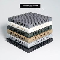 Compatible avec la plaque de construction 65803 16x16, lot de 40, plaque de fond épaisse, accessoires, base de scène à construire librement avec briques perforées