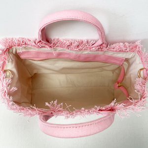 Borse in Tela alla Moda per Uso Quotidiano Femminile, Borse a Tracolla con Nappine, Grande Capacità - Product Image 5