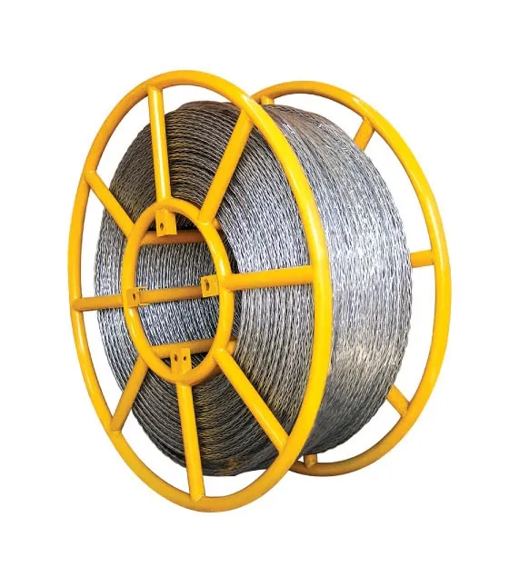 Cable de acero galvanizado, cuerda de 9mm, 11mm, 13mm, 16mm, 18mm y 20mm para enhebrado de tensión de líneas de transmisión