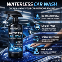 LUNOVATE - Lavado de Autos sin Agua (500 ml), No Requiere Agua, Spray de Limpieza y Brillo Instantáneo, Seguro para Pintura, Vidrio y Ruedas