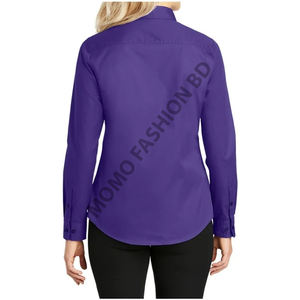 <b>Women</b> Casual Long Sleeve <b>Button</b> <b>Up</b> Woven <b>Shirt</b> Blouse with Wholesale Price Bulk Supply Available in Wholesale Price - Product Image 2