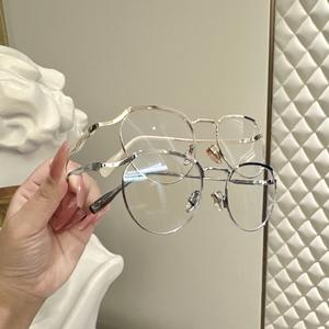 Montures de lunettes rétro ovales en métal, largeur moyenne, verres en résine, unisexe, Danyang 6330 - Product Image 5