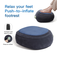 Repose-pieds gonflable à pression, auto-gonflant, confortable, portable, réglable, amovible, lavable, coussin de voyage pour les pieds