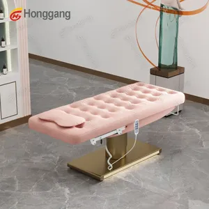 Guangdong Rosa salón pestañas masajeador portátil silla reclinable spa tailandés belleza facial pestañas mesa de masaje eléctrica cama - Product Image 6