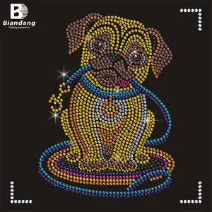 Transferencia de diamantes de imitación con Logo personalizado para mascotas, transferencia de diseños para cachorros y gatos