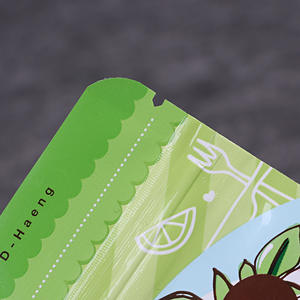 Sachet d'emballage alimentaire gaufré en PE recyclable à quatre côtés avec fermeture éclair, scellé par points, autoportant, pour bonbons et snacks de loisirs - Product Image 5