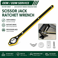 Fabricant OEM ODM – Poignée de cric à ciseaux à cliquet réversible 33 cm pour le changement de pneus et la réparation automobile – Outil de levage de voiture à économie d'effort