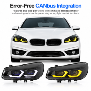 ไฟหน้าแบบ Plug-and-Play รุ่นปรับปรุง พร้อมไฟวิ่งกลางวัน สำหรับ BMW ซีรีส์ 2 F45 - Product Image 1