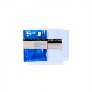 Porte-documents transparent en tissu uni 20 compartiments/boîte intérieure, sac de rangement multicolore bleu, noir, blanc - Product Image 2