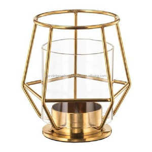 Modern <b>Tealight</b> <b>Candle</b> <b>Holder</b> Handmade Iron Wire and Glass Embossed Unique Design for Home Decoration for Christmas Easter - Product Image 5