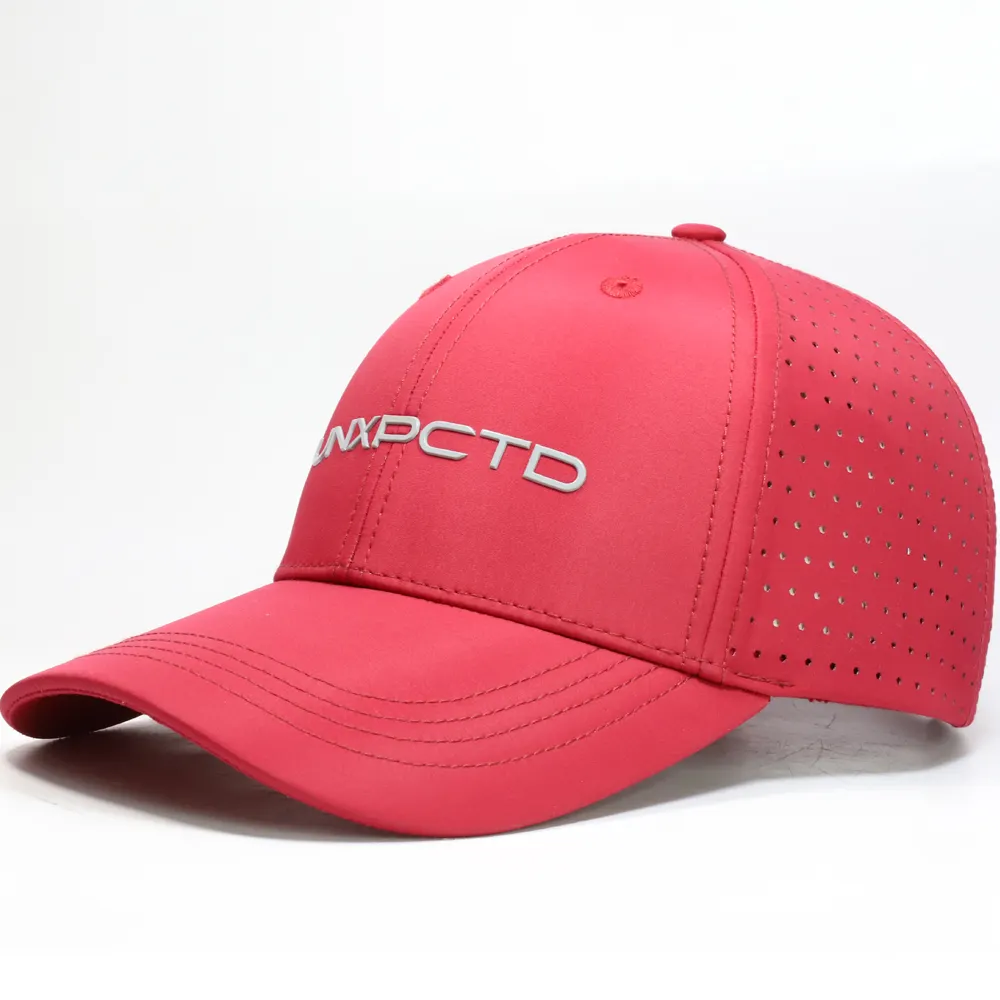 Personalizzato New Quick Dry All'aperto Con Logo In Rilievo Protezioni di Sport in Mesh Traspirante Adulti Berretto Da Baseball