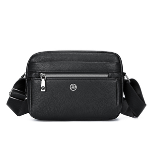 Sac bandoulière en PU pour homme, style rétro, sac à l'épaule tendance, sac décontracté et professionnel avec poche zippée - Product Image 1