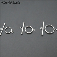 11mm 13mm 15.5mm vente en gros 925 argent pur 1 ensemble de couleurs restent longtemps collier rond OT fermoirs pour la fabrication de bracelets de bijoux