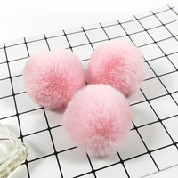 Porte-clés pompon multicolore en fourrure de lapin pour clés de voiture et sacs à main, pompons en fourrure de lapin moelleux