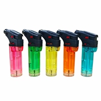 Briquet torche en plastique HP-K200 modèle flamme bleue pochette personnalisée poche turbo jet recharge coupe-vent fumer briquet à gaz