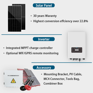Trên lưới ba giai đoạn 7.5KW 10000 Watt 20kW tấm mặt trời điện năng lượng mặt trời hệ thống bảng điều khiển 30Kw hoàn chỉnh Kit nhà invert hệ thống - Product Image 5