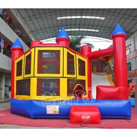 Net toit 6 en 1 rebond enfants pull combo avec toboggan rebondissant château gonflable commercial de videur maison