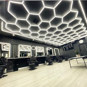 Luce Led esagonale di alta qualità per Showroom Garage officina a nido d'ape LED luce per soffitto - Product Image 1