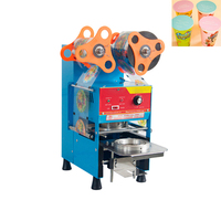 Machine à café glacé productrice et machine de remplissage et de scellage de gobelets d'eau scellés, machine de scellage de couvercles de gobelets