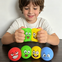 Nouveauté : Jouet Squishy Expression en TPR, Jouet Anti-Stress Kawaii à Presser pour Enfants et Adultes