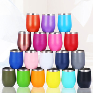 Wholesale 12oz Custom logo Stainless Steel 304 Egg Mugs Tumbler Travel Insulated Beer Tea <b>Coffee</b> Thermo Mug Cup with Lid - Product Image 6