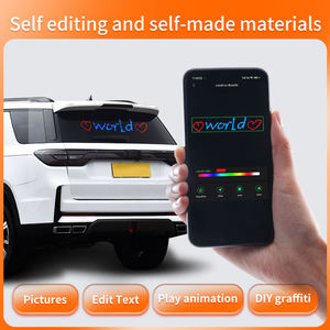 लॉय कार दृश्य विंडो नेतृत्व पाठ स्क्रीन शैतान आंखें पीछे की रोशनी वाली विंडशील्ड लचीली कार की अगुवाई वाली मैट्रिक्स पैनल - Product Image 5