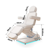 Spa professionnel Base thermique en acier inoxydable large électrique 3 moteurs pliable réglable étanche Table de Massage lit ventouses
