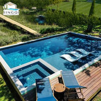 Piscine Modulaire Enterrée de Luxe en Fibre de Verre pour Hôtels, Résidences et Espaces Extérieurs – Grande Taille, Vente en Gros, Idéale pour les Week-ends