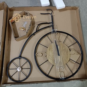 Đồng Hồ Sắt Trang Trí Nội Thất Phong Cách Châu Âu Đồng Hồ Sắt Rèn Treo Tường Kim Loại Hình Xe Đạp - Product Image 6